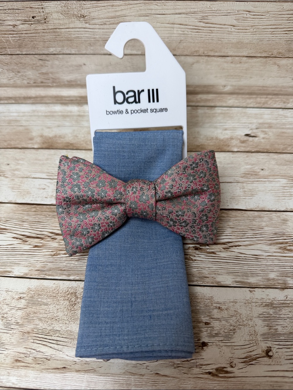 bar III Floral Bow & Denim Headband Set NWT